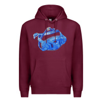 Burgundy Chin Guard Fa Element 1 Premium Hoodie - FaDigitalArtStudio