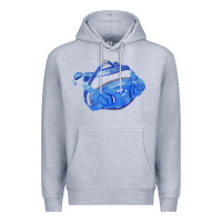 Heather Grey Chin Guard Fa Element 1 Premium Hoodie - FaDigitalArtStudio