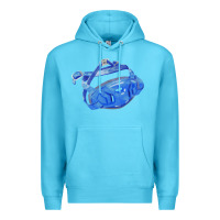 Ocean Blue Chin Guard Fa Element 1 Premium Hoodie - FaDigitalArtStudio