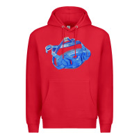 Red Chin Guard Fa Element 1 Premium Hoodie - FaDigitalArtStudio