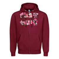 Burgundy breast cancer emt emergency medical technician Zipper Hoodie - LillyAllenDesigns