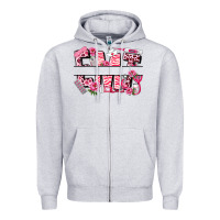 Heather Grey breast cancer emt emergency medical technician Zipper Hoodie - LillyAllenDesigns