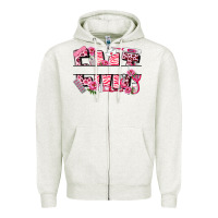 Oatmeal Heather breast cancer emt emergency medical technician Zipper Hoodie - LillyAllenDesigns
