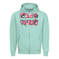 Seafoam breast cancer emt emergency medical technician Zipper Hoodie - LillyAllenDesigns