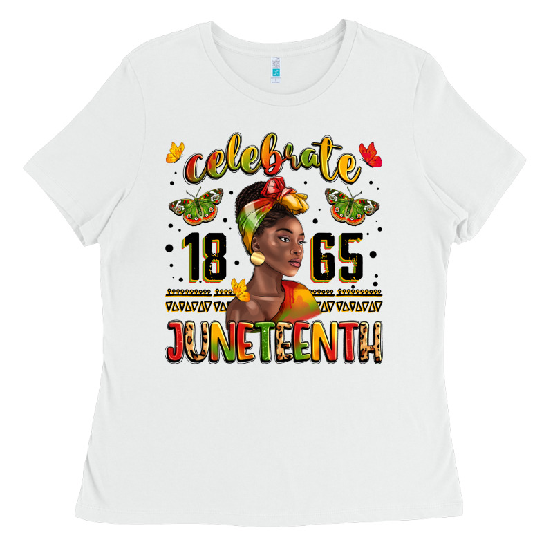 Celebrate 1865 Juneteenth With Black Woman Ladies Tee by LillyAllenDesigns | Teevron