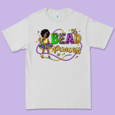 Bead Princess Mardi Gras Premium Tee Designed By Lillyallendesigns
