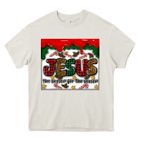 Cream jesus the reason for the season Heavy Core Tee - MaliasSmallBusiness