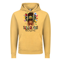 Vintage Mustard school bus driver afro messy bun Vintage Hoodie - texasbilliewilder