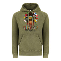 Vintage Olive school bus driver afro messy bun Vintage Hoodie - texasbilliewilder