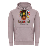 Vintage Zinc school bus driver afro messy bun Vintage Hoodie - texasbilliewilder