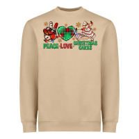 Peace Love Christmas Cakes Bbs Heavyweight Sweatshirt | Teevron