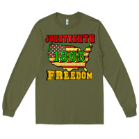 Army Green juneteenth 1865 freedom Long Sleeve Tee - CowGirlArtShop