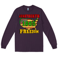 Plum juneteenth 1865 freedom Long Sleeve Tee - CowGirlArtShop