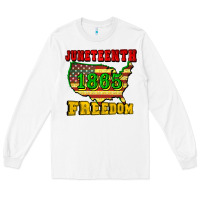 White juneteenth 1865 freedom Long Sleeve Tee - CowGirlArtShop