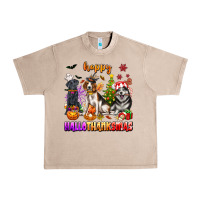 French Oak happy hallothanksmas dogs Urban Heavy Tee - texasbilliewilder