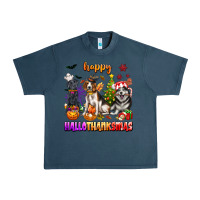 Midnight Navy happy hallothanksmas dogs Urban Heavy Tee - texasbilliewilder