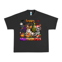 Pigment Black happy hallothanksmas dogs Urban Heavy Tee - texasbilliewilder