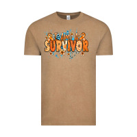 Vintage Coffee I am a survivor orange ribbon Kidney Cancer Vintage Tee - NancyCooperArtShop