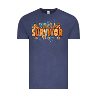 Vintage Denim I am a survivor orange ribbon Kidney Cancer Vintage Tee - NancyCooperArtShop