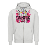 Tackle Cancer With Ghosts Playing Football Zipper Hoodie | Teevron