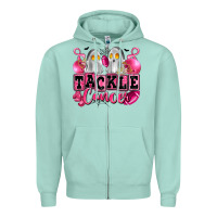 Seafoam tackle cancer with ghosts playing football Zipper Hoodie - LillyAllenDesigns