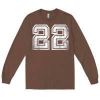 Chestnut Number 22 Sports Jersey Lucky No. Birthday Age Vintage Long Sleeve Tee - tuanDangUi