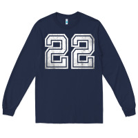 Number 22 Sports Jersey Lucky No. Birthday Age Vintage Long Sleeve Tee | Teevron