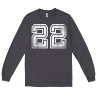 Smoke Number 22 Sports Jersey Lucky No. Birthday Age Vintage Long Sleeve Tee - tuanDangUi