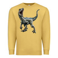 Antique Gold Velociraptor Premium Sweatshirt - LillyAllenDesigns
