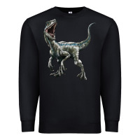 Black Velociraptor Premium Sweatshirt - LillyAllenDesigns