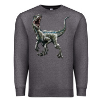 Charcoal Heather Velociraptor Premium Sweatshirt - LillyAllenDesigns