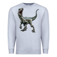 Heather Grey Velociraptor Premium Sweatshirt - LillyAllenDesigns