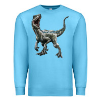 Ocean Blue Velociraptor Premium Sweatshirt - LillyAllenDesigns