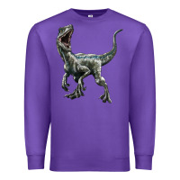 Purple Velociraptor Premium Sweatshirt - LillyAllenDesigns