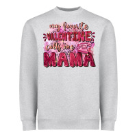 Heather Grey My favorite calls me mama Mother's Day Heavyweight Sweatshirt - FaDigitalArtStudio