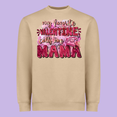 My Favorite Calls Me Mama Mother's Day Heavyweight Sweatshirt Designed By Fadigitalartstudio