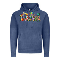 Vintage Denim Autism Teacher Vintage Hoodie - NancyCooperArtShop