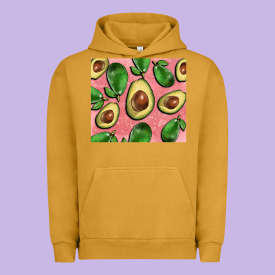 Avacado Pink Tumbler Urban Hoodie Designed By Barkaloodesign