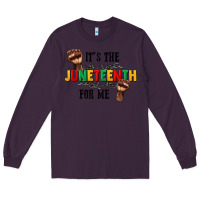 Plum its the juneteenth for me Long Sleeve Tee - CowGirlArtShop