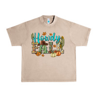 French Oak Western howdy Fall Urban Heavy Tee - NancyCooperArtShop