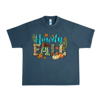 Midnight Navy Western howdy Fall Urban Heavy Tee - NancyCooperArtShop
