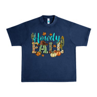 Navy Western howdy Fall Urban Heavy Tee - NancyCooperArtShop