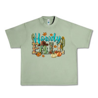 Oil Green Western howdy Fall Urban Heavy Tee - NancyCooperArtShop