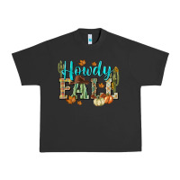 Pigment Black Western howdy Fall Urban Heavy Tee - NancyCooperArtShop