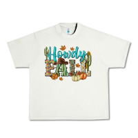 Pistachio Western howdy Fall Urban Heavy Tee - NancyCooperArtShop