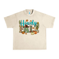 Sandshell Western howdy Fall Urban Heavy Tee - NancyCooperArtShop