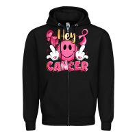 Hey Cancer With Middle Fingers Zipper Hoodie | Teevron