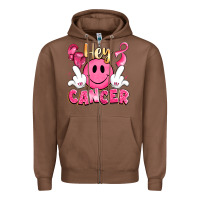 Chestnut hey cancer with middle fingers Zipper Hoodie - LillyAllenDesigns