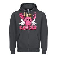 Smoke hey cancer with middle fingers Zipper Hoodie - LillyAllenDesigns