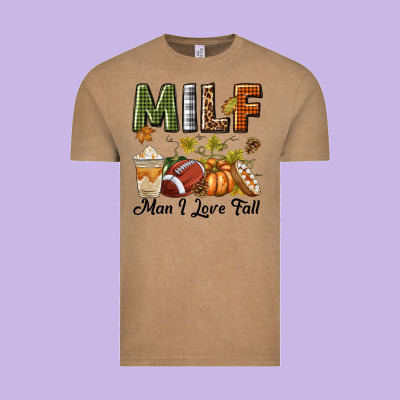 Milf Man I Love Fall Vintage Tee Designed By Texasbilliewilder